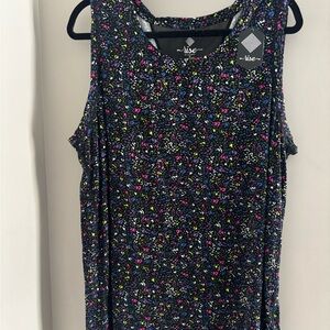 LuLaRoe Rise Black Floral Tank Top